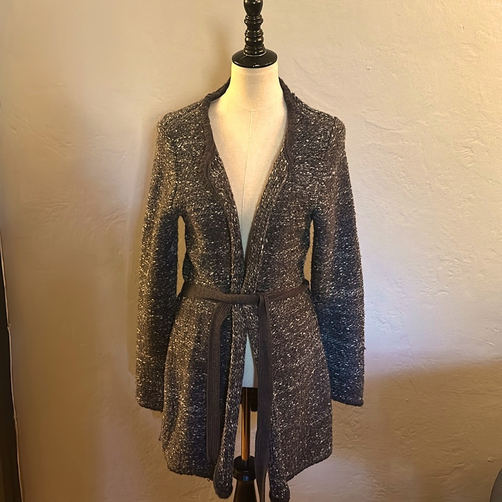 Elie Tahari Long sweater with belt